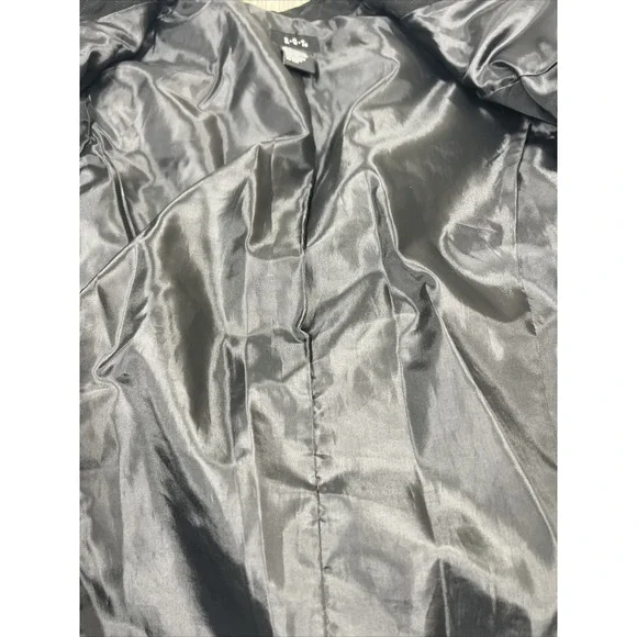 R.Q.T. Black Lined Quilted Embroidered Lightweight Button Up Jacket Womens SZ L - Picture 8 of 8